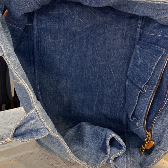 PRADA Canapa Large Denim Tote Hand Bag and Cards - Picture 10 of 13